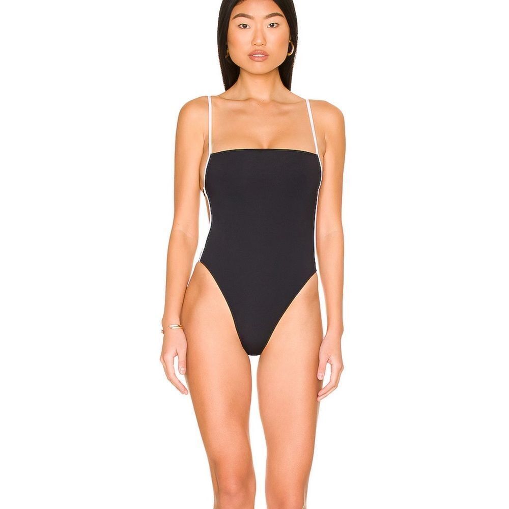 Tropic of c Black and White scoop One-Piece Swimsuit